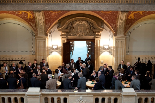 7.2.2011, Festliche Präsentation des Codex diplomaticus Saxoniae in der Sächsischen Staatskanzlei; Empfang; Foto: Robert Michael