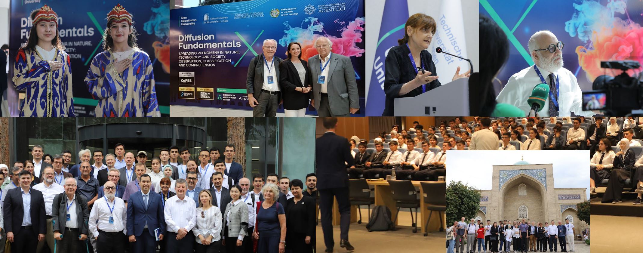 2023 fand in Taschkent / Usbekistan und damit erstmals in Zentralasien eine Ausgabe der Konferenzreihe Diffusion Fundamentals statt. Bilder: New Uzbekistan University