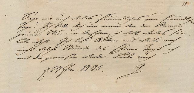 Alte Handschrift auf gelbem Papier